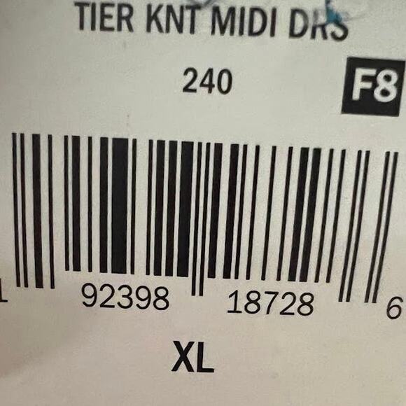 Ophelia Roe High Neck Yellow Tier Knit Long Sleeve Midi Dress Size XL - Picture 5 of 6